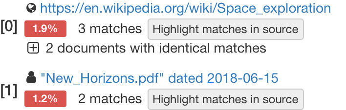 Match in Source