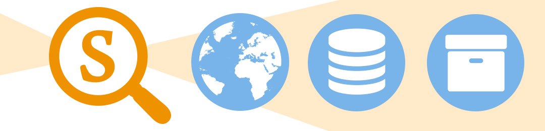 Set of icons to illustrate how users can extend their sources for their plagiarism check