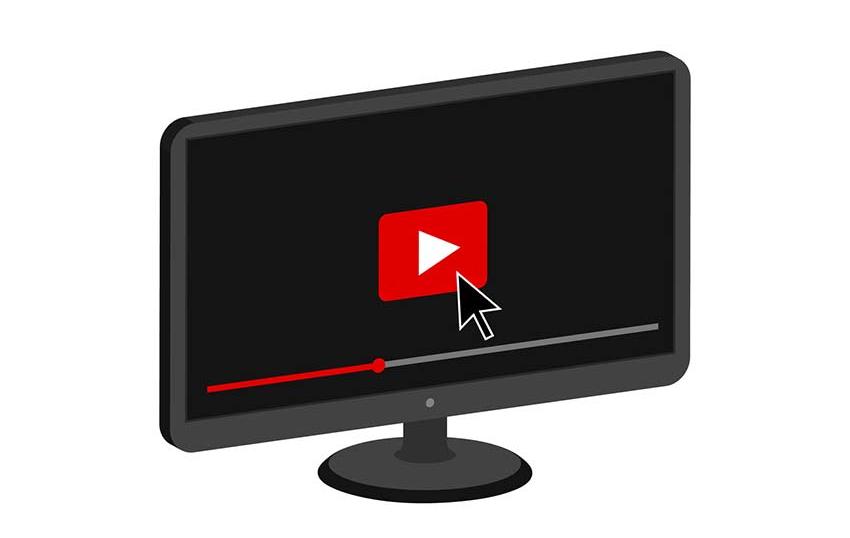 Illustration of monitor showing a video in fullscreen